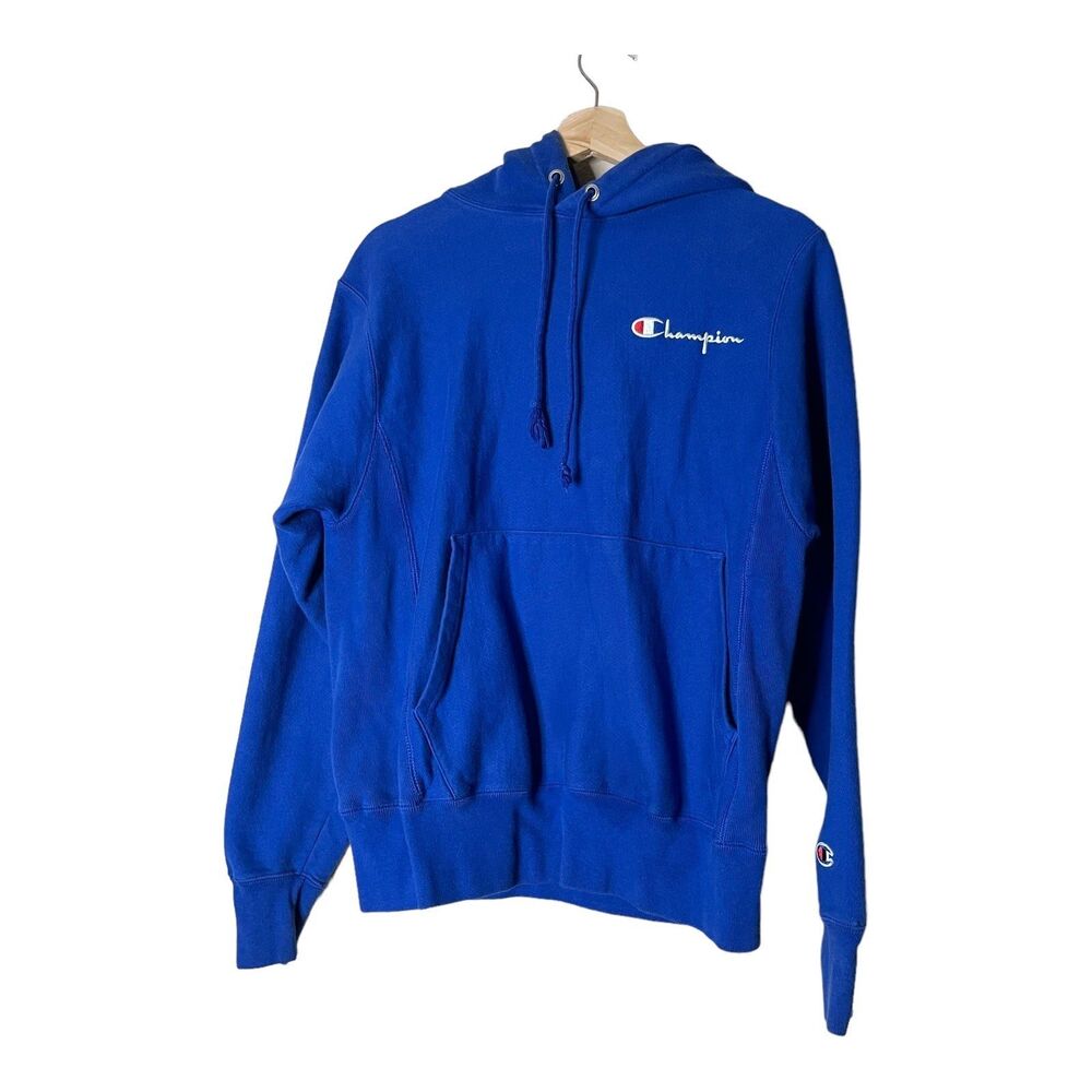 Champion Reverse Weave Hoodie Royal Blue Small